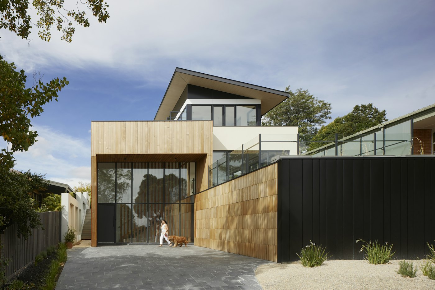Fachada de vivienda moderna